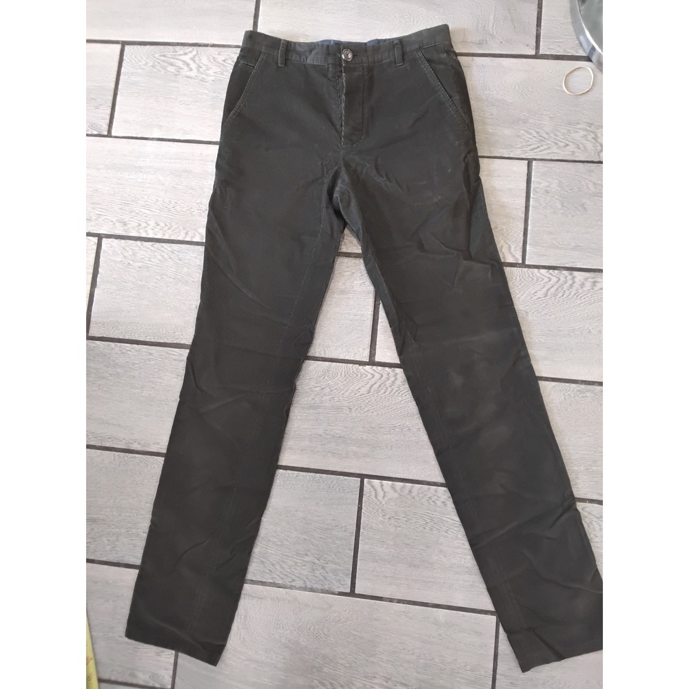 A.P.C. Rue Madame Paris Mens Corduroy Pants Olive‎ Charcoal Gray Size 29 XC